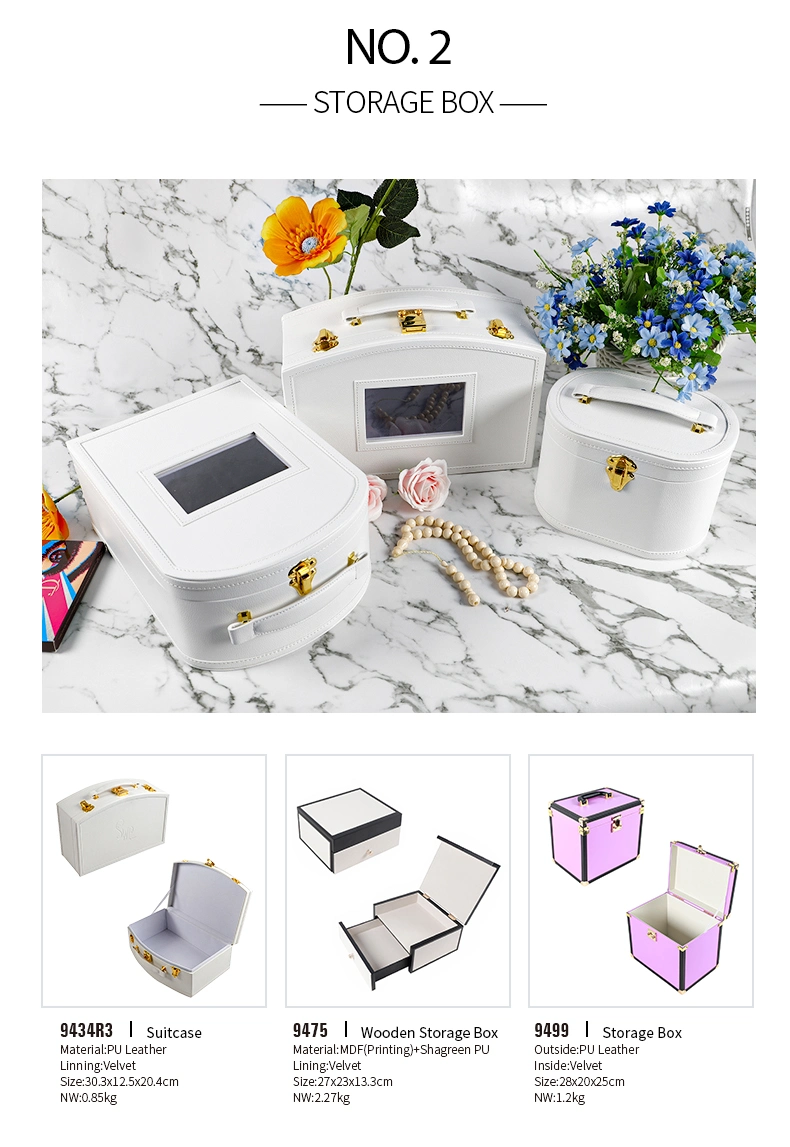 High-End New Styles PU Leather Packaging Round Shape Storage Shoe Boxes