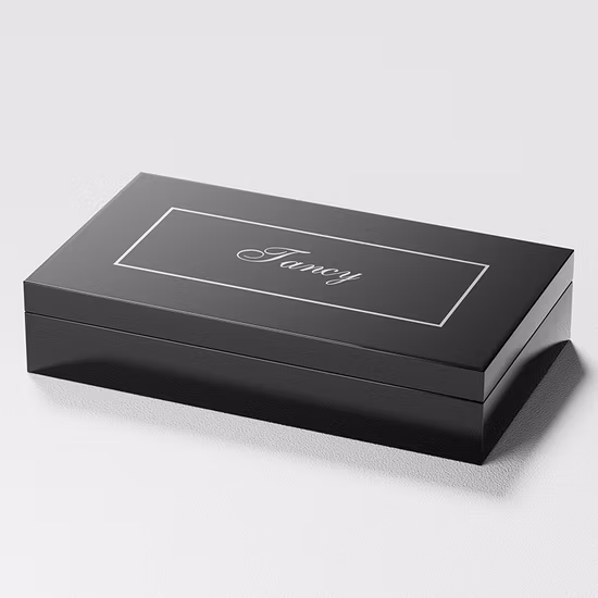 カスタム無料デザインメイクアップ MDF 木製木製スキンケア製品ギフト包装ボックス香水フレグランスウードエッセンシャル香水時計